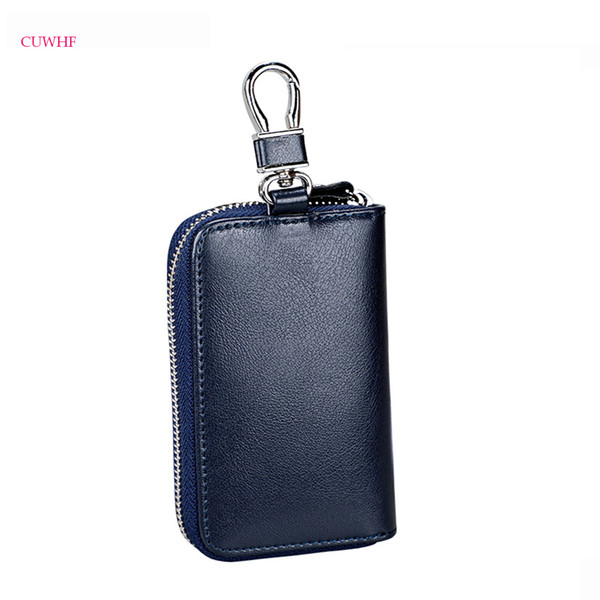 The New Waist hanging Genuine Leather Keychain Men Women Key Holder Multi-function car key case Housekeeper buckle Mini Bag