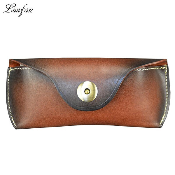 Unisex Genuine Leather Glasses Case Box Vegetable Tanned Leather Handmade Sunglass Holder gift beautiful Eyewear Accessories