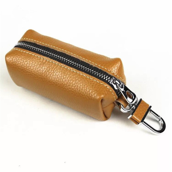 ALAVCHNV Handmade retro first layer leather leather case waist hanging male large capacity zip key bag female xgd-001