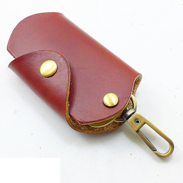 Key&Car Key Wallet Bag Organizer Pouch Holder Handmade Cow Leather Hang On Waist Mini Beatle-Shaped 1608