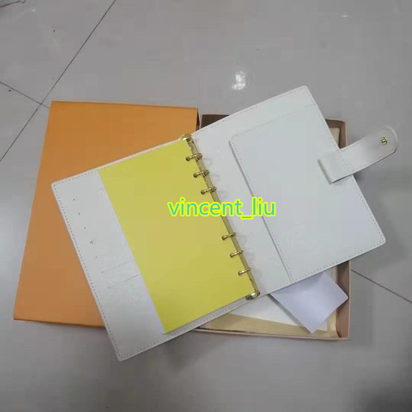 excellent quality real leather many version brand designer note book for meeting diary school with brand box and card