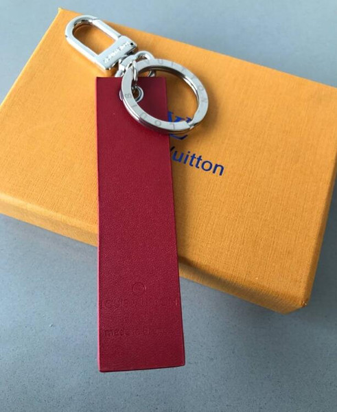 2018 Wholesale New Business Keychain Red Leather Zinc Alloy Keychain Car Keychain Horseshoe Buckle Luxury Gift Customization NO BOX