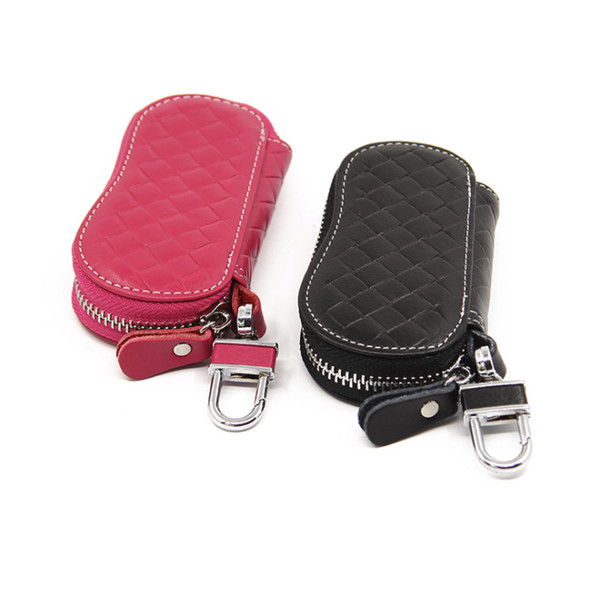 Fashionable leather key bag car leather men and women convenient zipper function key bag, free freight! Wholesale!