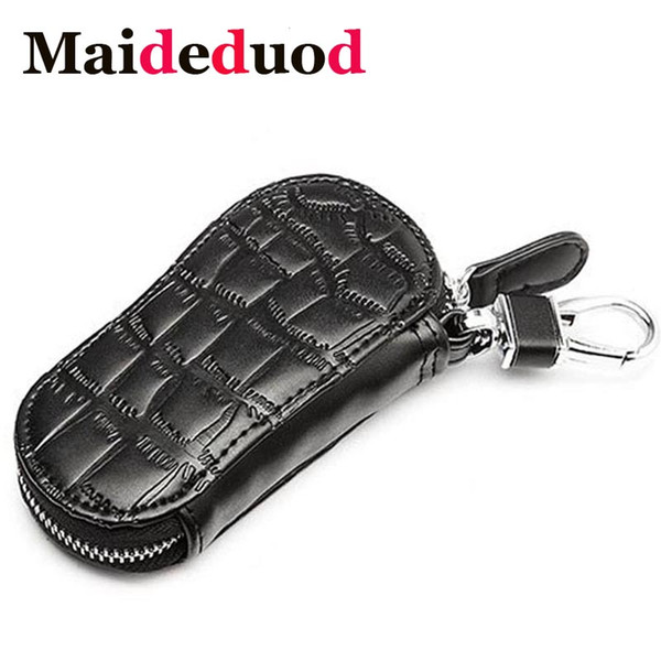 High-quality Fashion Crocodile pattern Key Wallet Holder Men/Women Leather Wallet Key Case Key Bag Car Keys Bag 3 COLORS