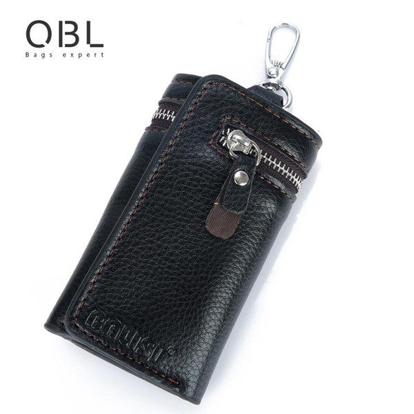 Men Key Holder Organizer Wallet Bag Keychain Porte Cle Llaveros Hombre Sleutelhanger Porta Llaves Sleutel Tasje Leder MBA42