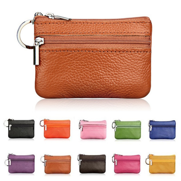 PU Leather Coin Purses Women's Small Change Money Bags Pocket Wallets Key Holder Case Mini Functional Pouch Zipper Card