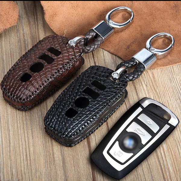 Wholesale luxury crocodile car key bags Mercedes BMW Volkswagen Toyota key rings Leather car brand key holder men bag