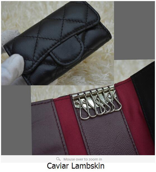 Top Quality Brand Celebrity design Genuine Caviar Leather 31503 Plaid Wallet Coin Clutch Card ID Holders Clutch Key package