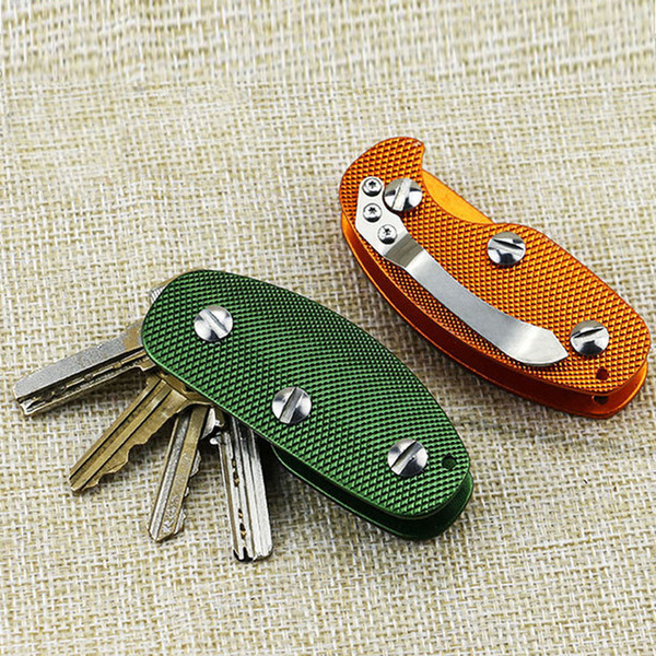 New Aluminum Smart Key Holder Organizer Clip Folder Keychain Pocket Tool