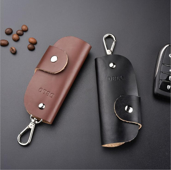 Fashion Gifts Keys Holder Organizer Manager Leather Buckle Key Wallet Case Car Keychain For Women Men Brand DHL Free Shipping