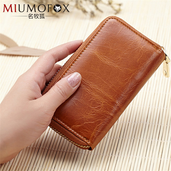 Keychain Case Wallet Genuine Leather Unisex Key Wallet 5 Colors Key Organizer Bag Holder Car Housekeeper Pouch W77