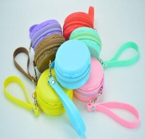 Cute Fashion Women Cute Macaron Silicone Waterproof Coin Bag Pouch Purse Wallet