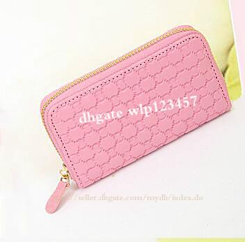 Free Shipping! 9 colors wallet Fashion designer clutch famous brand clutch High-quality high-quality PU wallet & dust bag wallet size 13X7cm