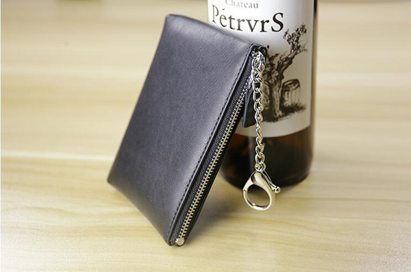 2019 KEY POUCH Leather holds high quality true classical designer women Round key holder coin purse small leer