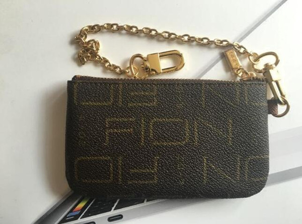 Free Shipping! 4 Colors Key Pouch Zip Wallet Coin Leather Wallets Women designer purse 62650
