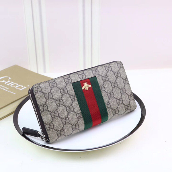 2020 NEW Classic 408831 19..10.5..2.5cm fashion men's and women's wallet, long wallet, short wallet, card holder free shipping