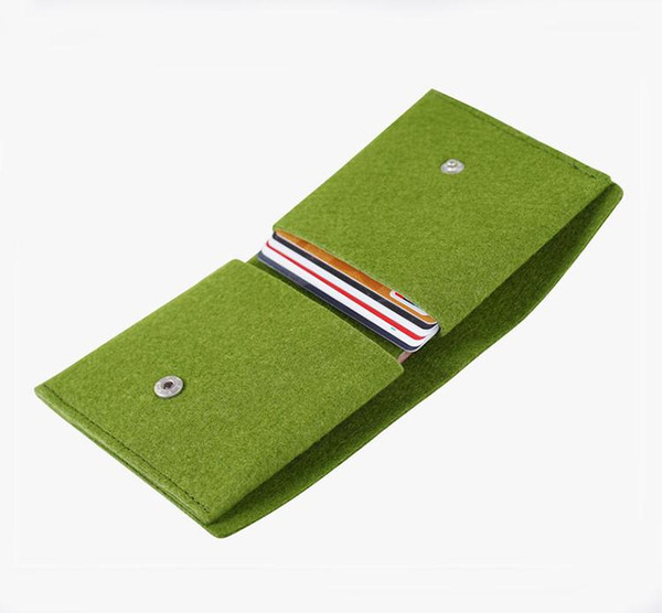 new felt wallet folding multi-function coin purse fashion card package drop shipping Can be customized adding logo