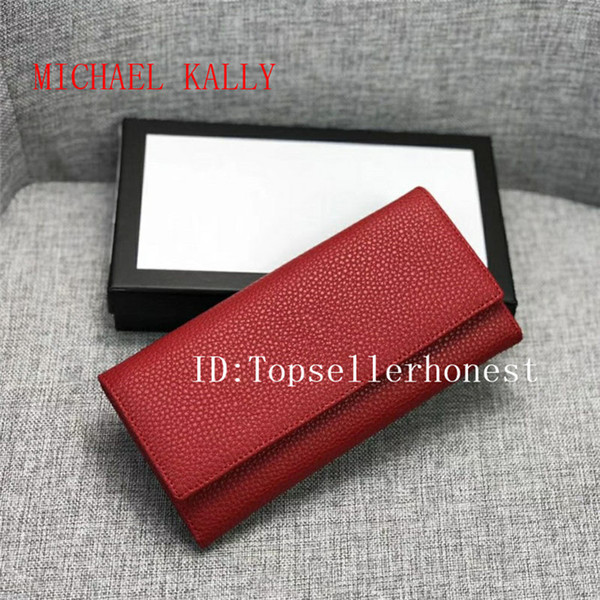 2019 best selling explosion Women Genuine leather wallet ladies clutch wallets lady fashion card holder mobile phone purse with box