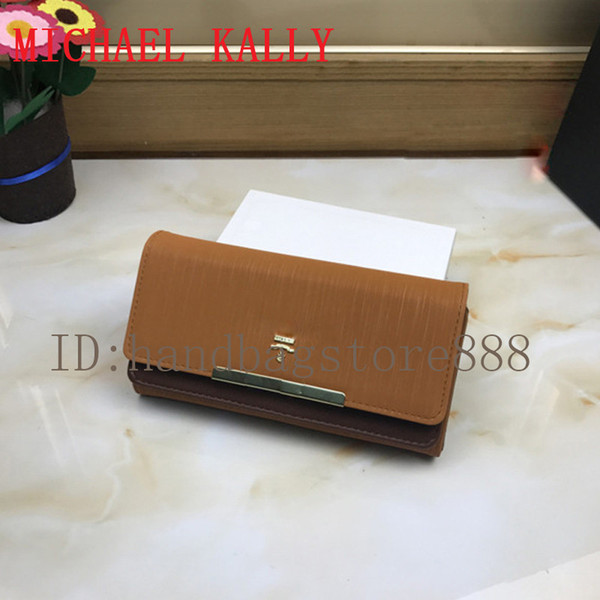 Fashion women MICHAEL KALLY wallet famous brand single zipper cheap luxury designer wallets pu leather wallet ladies long purse 671#