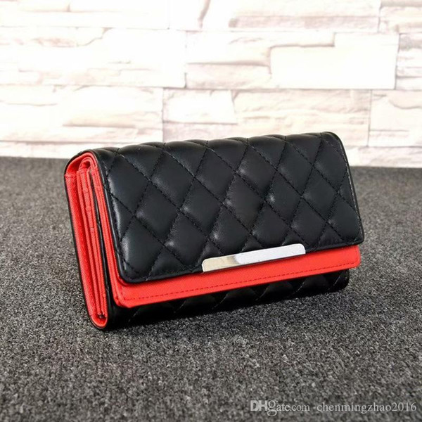 new designer luxury handbag purse simple rhombic wallet famous brand fashion single zipper cheap luxury designer women pu leather wallet l