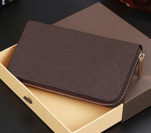 Free Shipping! Fashion designer clutch Genuine leather wallet with dust bag 60015 60017