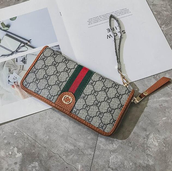 Wholesale brand women hand bag classic printed long wallet fashion printed women wallet fashion tassel multi-functional hand wallet