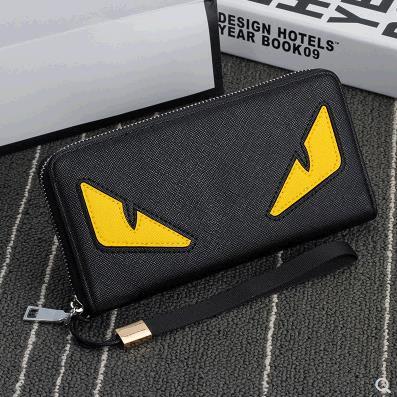 2018 new fashion mens brand designer coffee wallet leather long wallet luxury leather clip folder men top quality Money Purses