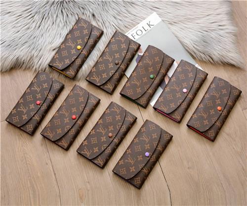 Newest standard wallet long purse polychromatic money bag zipper pouch multicolour coin pocket note compartment 60136