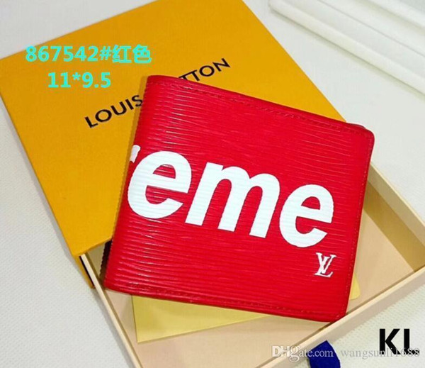 2018 New L Bag Free Shipping Billfold High Quality Plaid Pattern Women Wallet Men Pures High-end Luxury Brand Designer L Wallet No Box A03