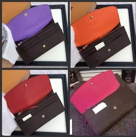 Wholesale lady luxury multicolor designer coin purse long wallet colourfull Card holder women man classic zipper pocket