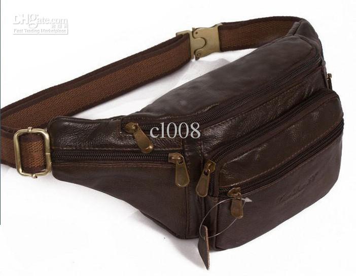 Leather Pocket Fashion Cellphone Waist Bag outdoor Casual Aslant Bag 23*14*8 cm Best cheap Bag free shipping