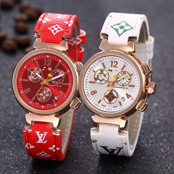 Luxury LVVL Genuine Leather Wristwatch Casual Dress Women Watches High Quality Quartz Watch Send With Gift Box