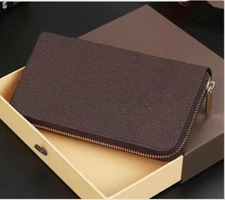 Hot High quality Male PU Leather luxury wallet Casual Long designer Card holder pocket Fashion Purse wallets for women men With Box