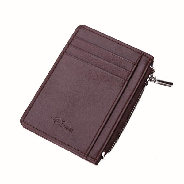 Men Wallets Artificial Leather Card Cash Receipt Holder Organizer Zipper Wallet Money Cash Receipt Holder Organizer Purse