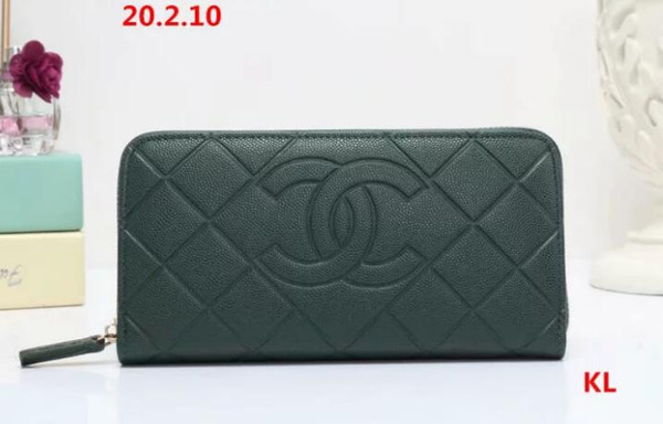 7 colors wallet famous fashion single zipper women pu leather wallet lady ladies long purse