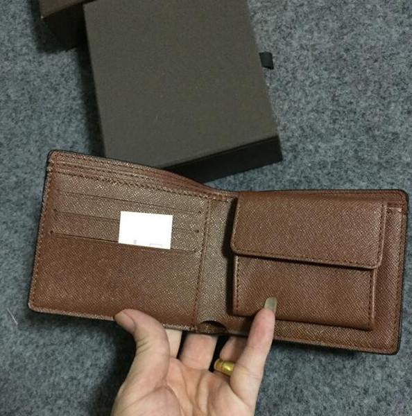 Promotion new mens leather top Wallet Men 2016 Brand Coin Wallet Small Clutches Men's Purse Coin Pouch Short Men Wallet 61665