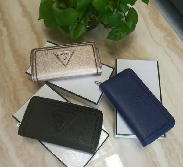 2017 Brand women wallet and purse clutch leather carteiras More screens wallet Excellent quality with 3 colors come with box free shipping