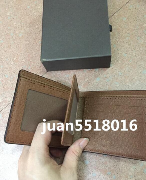 With Box Mens Luxury Designer Brand Wallet 2016 New Men's Leather With Wallets For Men Purse Wallet Men Wallet