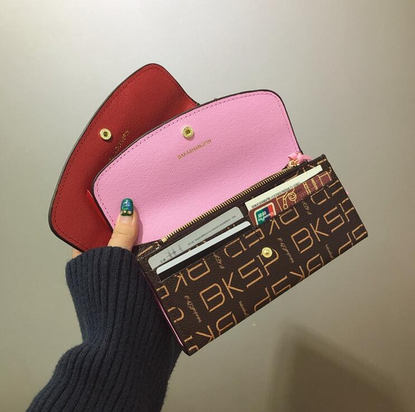 2019 free shpping Wholesale red bottoms lady long wallet multicolor coin purse Card holder original box women classic zipper pocket