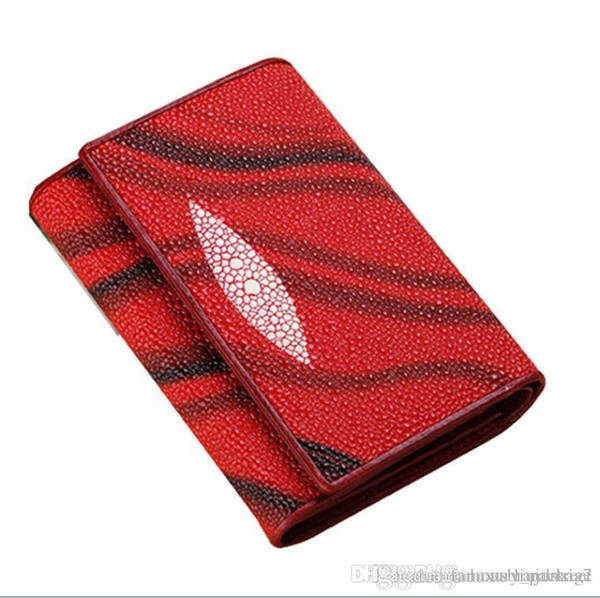 European and American leather wallet tri fold hand fashion new women's short wallet