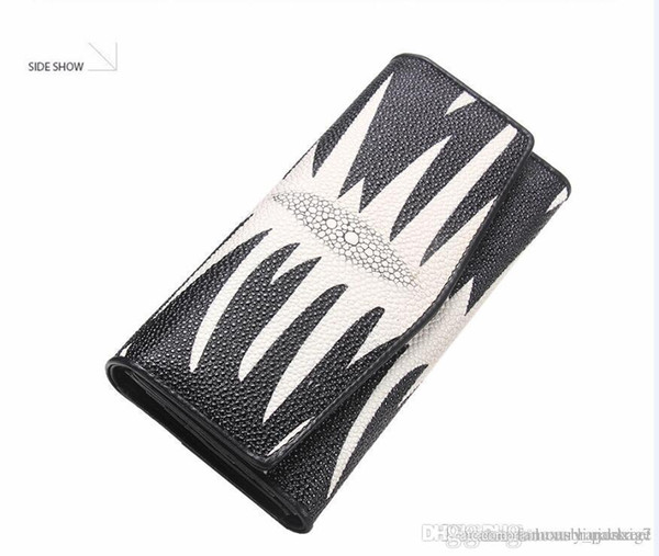 Fashion printing ladies long wallet clutch bag casual tri-fold wallet