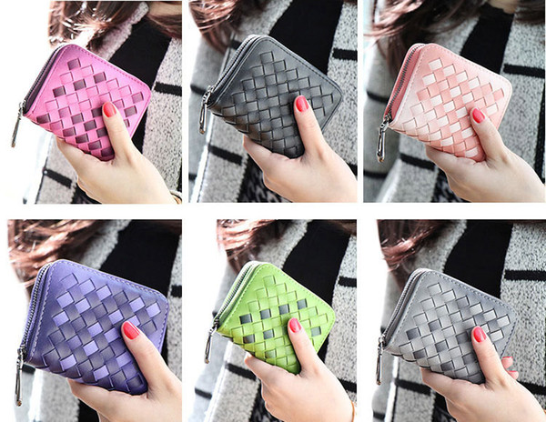 Brand ladies wallet handmade mini coin purse fashion mini short wallet luxury ladies bag ladies simple short wallet hand-held girl bag