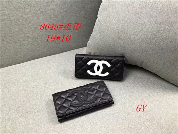 2019 New Fashion Men's and Women's wallet Women's Wallet Quality Leather Men's and Women's General Clutch Bag HY508645 Ladies handbag