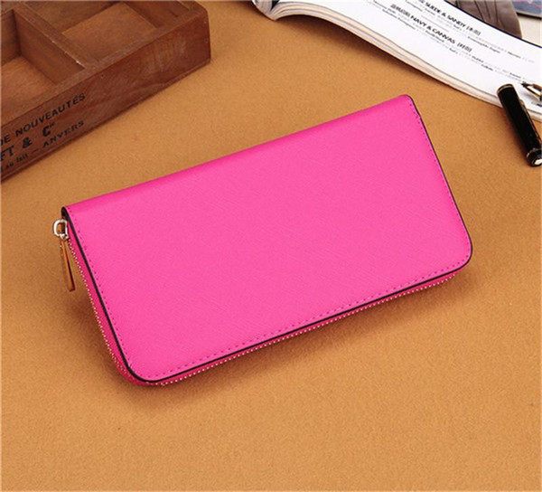 Free shipping 2018 fashion designer single zipper cheap luxury ladies pu leather wallet ladies and women long wallet coin pocket