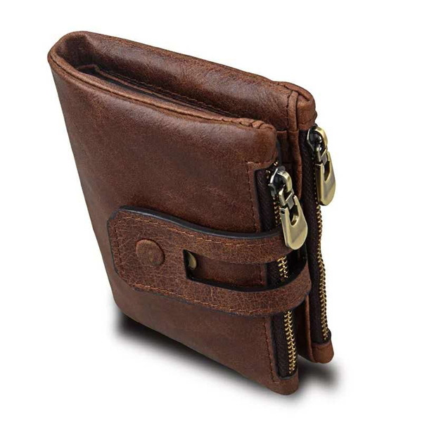 Fashion Anti-theft Brush and Anti-RFID Head-Level Cowhide Card Bag Leather Wallet for Hot-Selling Explosive Men's Wallet in 2019