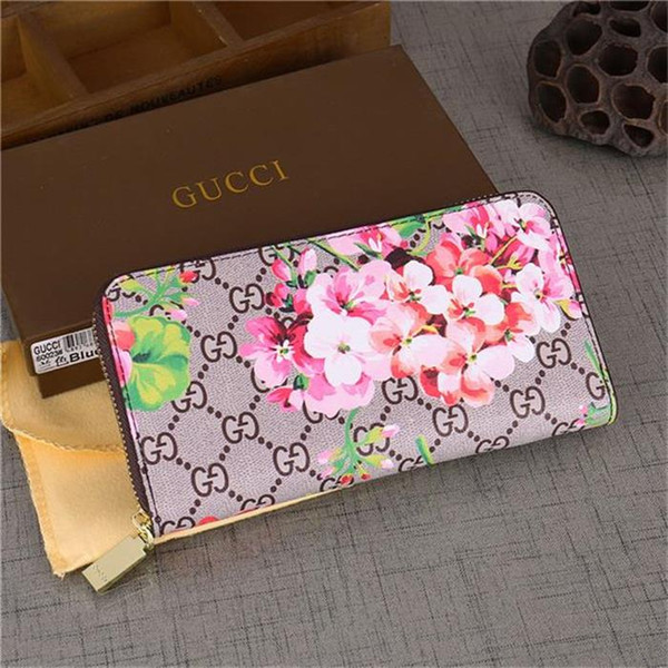 New Fashion Men's and Women's Handbags Women's Wallet Quality Leather Men's and Women's General Clutch Bag HY206023 Lady's Wallet with box