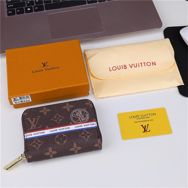 New Men's Handbags Men's and Women's Wallets Quality Genuine Men's and Women's General Purses Good Good Good Quality HY60019 with box