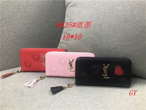 New Fashion men women handbags ladies wallet Good quality Leather Unisex Clutch Bags HY508635 Lady Wallet