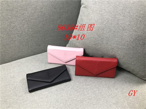 New Fashion Men's and Women's wallet Women's Wallet Quality Leather Men's and Women's General Clutch Bag HY508638 Ladies handbag