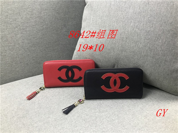 New Fashion Men's and Women's wallet Women's Wallet Quality Leather Men's and Women's General Clutch Bag HY508642 Ladies handbag